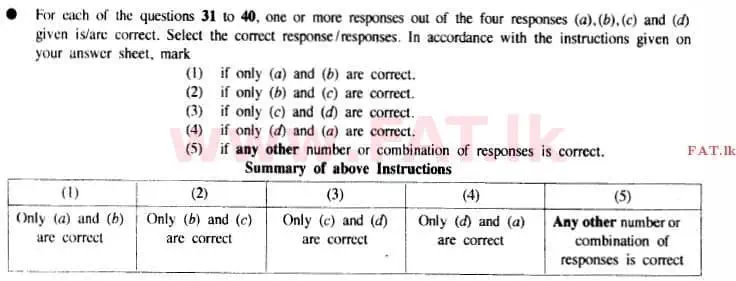 දේශීය විෂය නිර්දේශය : උසස් පෙළ (A/L) රසායන විද්‍යාව - 2015 අගෝස්තු - ප්‍රශ්න පත්‍රය I (English මාධ්‍යය) 37 1