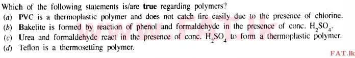 දේශීය විෂය නිර්දේශය : උසස් පෙළ (A/L) රසායන විද්‍යාව - 2015 අගෝස්තු - ප්‍රශ්න පත්‍රය I (English මාධ්‍යය) 40 2