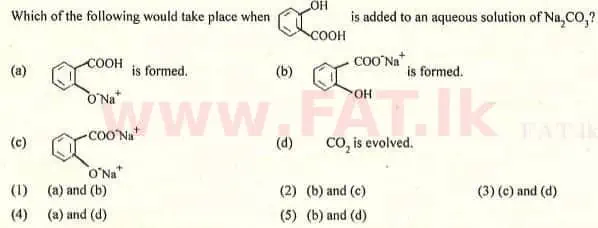 உள்ளூர் பாடத்திட்டம் : உயர்தரம் (உ/த) இரசாயனவியல் - 2007 ஆகஸ்ட் - தாள்கள் I (English மொழிமூலம்) 10 1