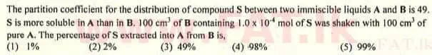 National Syllabus : Advanced Level (A/L) Chemistry - 2007 August - Paper I (English Medium) 11 1