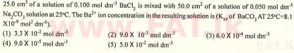 National Syllabus : Advanced Level (A/L) Chemistry - 2007 August - Paper I (English Medium) 25 1