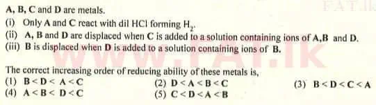 National Syllabus : Advanced Level (A/L) Chemistry - 2007 August - Paper I (English Medium) 27 1