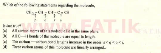 National Syllabus : Advanced Level (A/L) Chemistry - 2007 August - Paper I (English Medium) 48 2