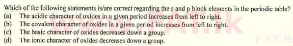 National Syllabus : Advanced Level (A/L) Chemistry - 2007 August - Paper I (English Medium) 49 2