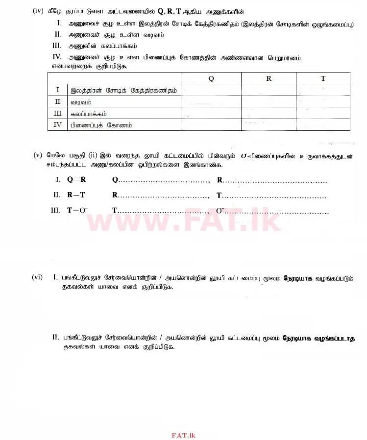 National Syllabus : Advanced Level (A/L) Chemistry - 2015 August - Paper II (தமிழ் Medium) 1 3