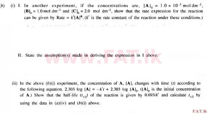 உள்ளூர் பாடத்திட்டம் : உயர்தரம் (உ/த) இரசாயனவியல் - 2015 ஆகஸ்ட் - தாள்கள் II (English மொழிமூலம்) 3 2