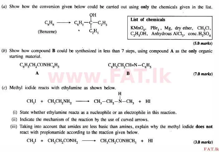 National Syllabus : Advanced Level (A/L) Chemistry - 2015 August - Paper II (English Medium) 7 1