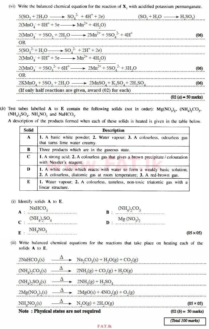 National Syllabus : Advanced Level (A/L) Chemistry - 2015 August - Paper II (English Medium) 2 3976