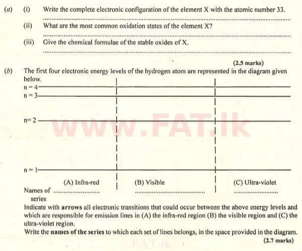 உள்ளூர் பாடத்திட்டம் : உயர்தரம் (உ/த) இரசாயனவியல் - 2007 ஆகஸ்ட் - தாள்கள் II (English மொழிமூலம்) 1 1