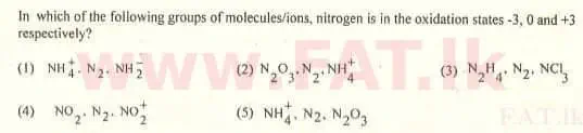 உள்ளூர் பாடத்திட்டம் : உயர்தரம் (உ/த) இரசாயனவியல் - 2009 ஆகஸ்ட் - தாள்கள் I (English மொழிமூலம்) 11 1