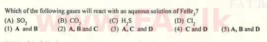 National Syllabus : Advanced Level (A/L) Chemistry - 2009 August - Paper I (English Medium) 24 1