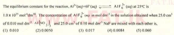National Syllabus : Advanced Level (A/L) Chemistry - 2009 August - Paper I (English Medium) 29 1