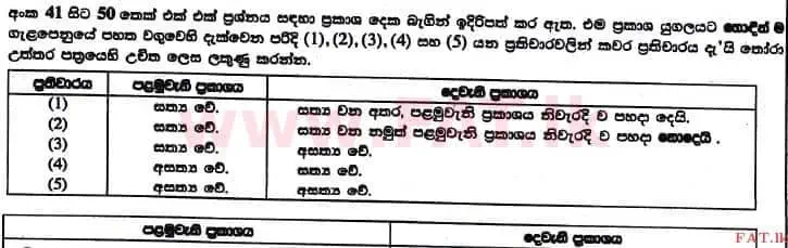 உள்ளூர் பாடத்திட்டம் : உயர்தரம் (உ/த) இரசாயனவியல் - 2017 ஆகஸ்ட் - தாள்கள் I (සිංහල மொழிமூலம்) 48 1