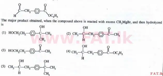 National Syllabus : Advanced Level (A/L) Chemistry - 2016 August - Paper I (English Medium) 25 1