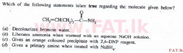 National Syllabus : Advanced Level (A/L) Chemistry - 2016 August - Paper I (English Medium) 39 2