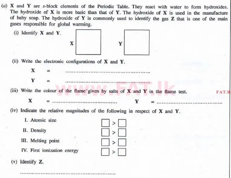 உள்ளூர் பாடத்திட்டம் : உயர்தரம் (உ/த) இரசாயனவியல் - 2016 ஆகஸ்ட் - தாள்கள் II (English மொழிமூலம்) 2 1