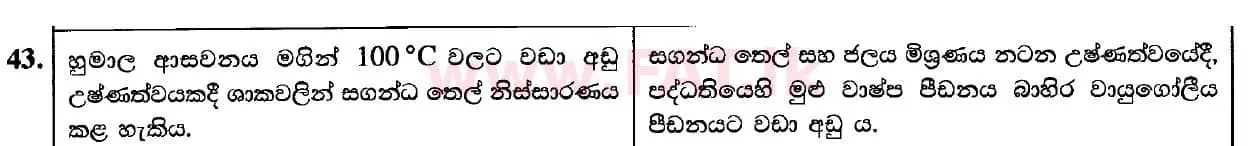 දේශීය විෂය නිර්දේශය : උසස් පෙළ (A/L) රසායන විද්‍යාව - 2020 ඔක්තෝබර් - ප්‍රශ්න පත්‍රය I (සිංහල මාධ්‍යය) 43 2