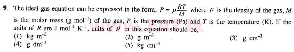 உள்ளூர் பாடத்திட்டம் : உயர்தரம் (உ/த) இரசாயனவியல் - 2019 ஆகஸ்ட் - தாள்கள் I (புதிய பாடத்திட்டம்) (English மொழிமூலம்) 9 1