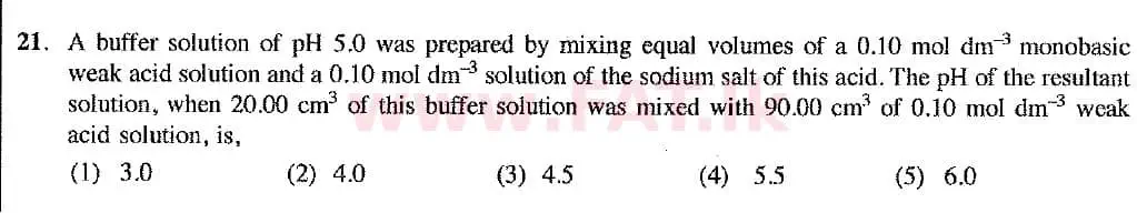 உள்ளூர் பாடத்திட்டம் : உயர்தரம் (உ/த) இரசாயனவியல் - 2019 ஆகஸ்ட் - தாள்கள் I (புதிய பாடத்திட்டம்) (English மொழிமூலம்) 21 1
