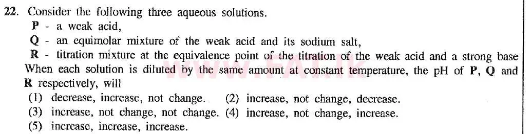 உள்ளூர் பாடத்திட்டம் : உயர்தரம் (உ/த) இரசாயனவியல் - 2019 ஆகஸ்ட் - தாள்கள் I (புதிய பாடத்திட்டம்) (English மொழிமூலம்) 22 1
