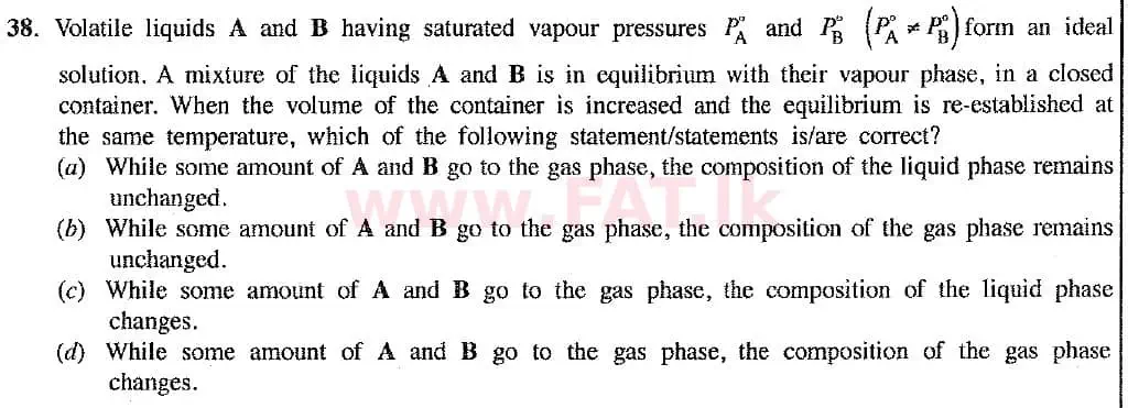 உள்ளூர் பாடத்திட்டம் : உயர்தரம் (உ/த) இரசாயனவியல் - 2019 ஆகஸ்ட் - தாள்கள் I (புதிய பாடத்திட்டம்) (English மொழிமூலம்) 38 2