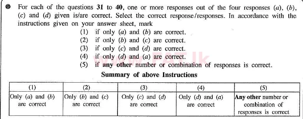 உள்ளூர் பாடத்திட்டம் : உயர்தரம் (உ/த) இரசாயனவியல் - 2019 ஆகஸ்ட் - தாள்கள் I (புதிய பாடத்திட்டம்) (English மொழிமூலம்) 39 1