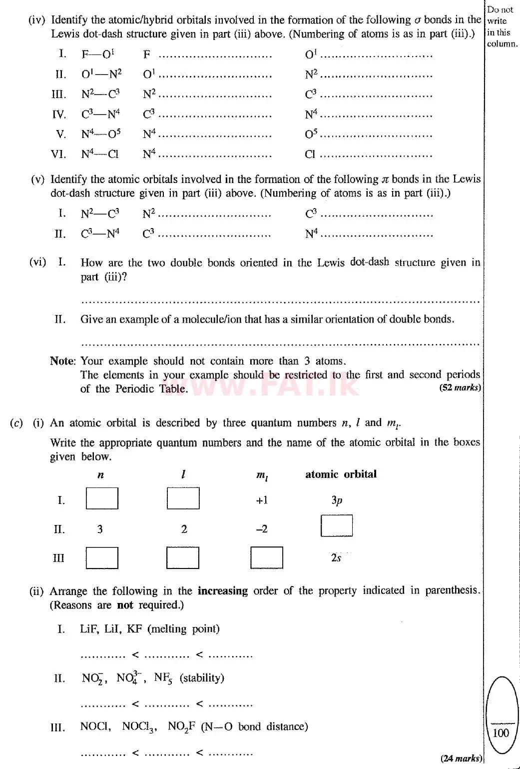 National Syllabus : Advanced Level (A/L) Chemistry - 2019 August - Paper II (New Syllabus) (English Medium) 1 2