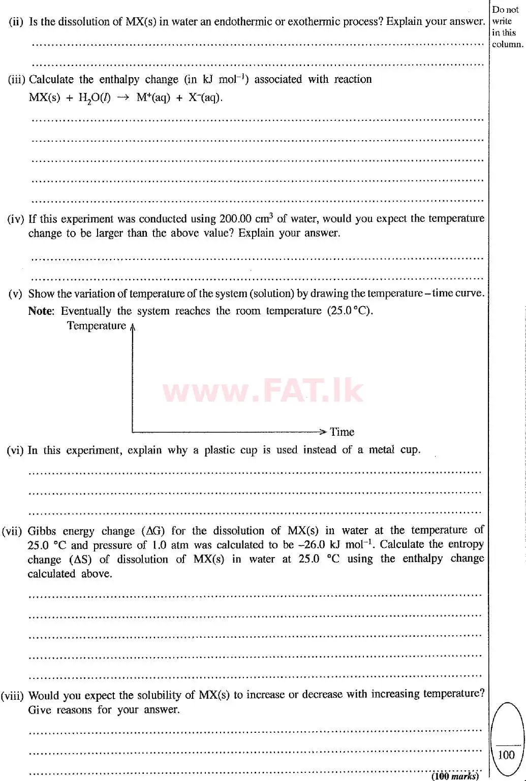 National Syllabus : Advanced Level (A/L) Chemistry - 2019 August - Paper II (New Syllabus) (English Medium) 3 2
