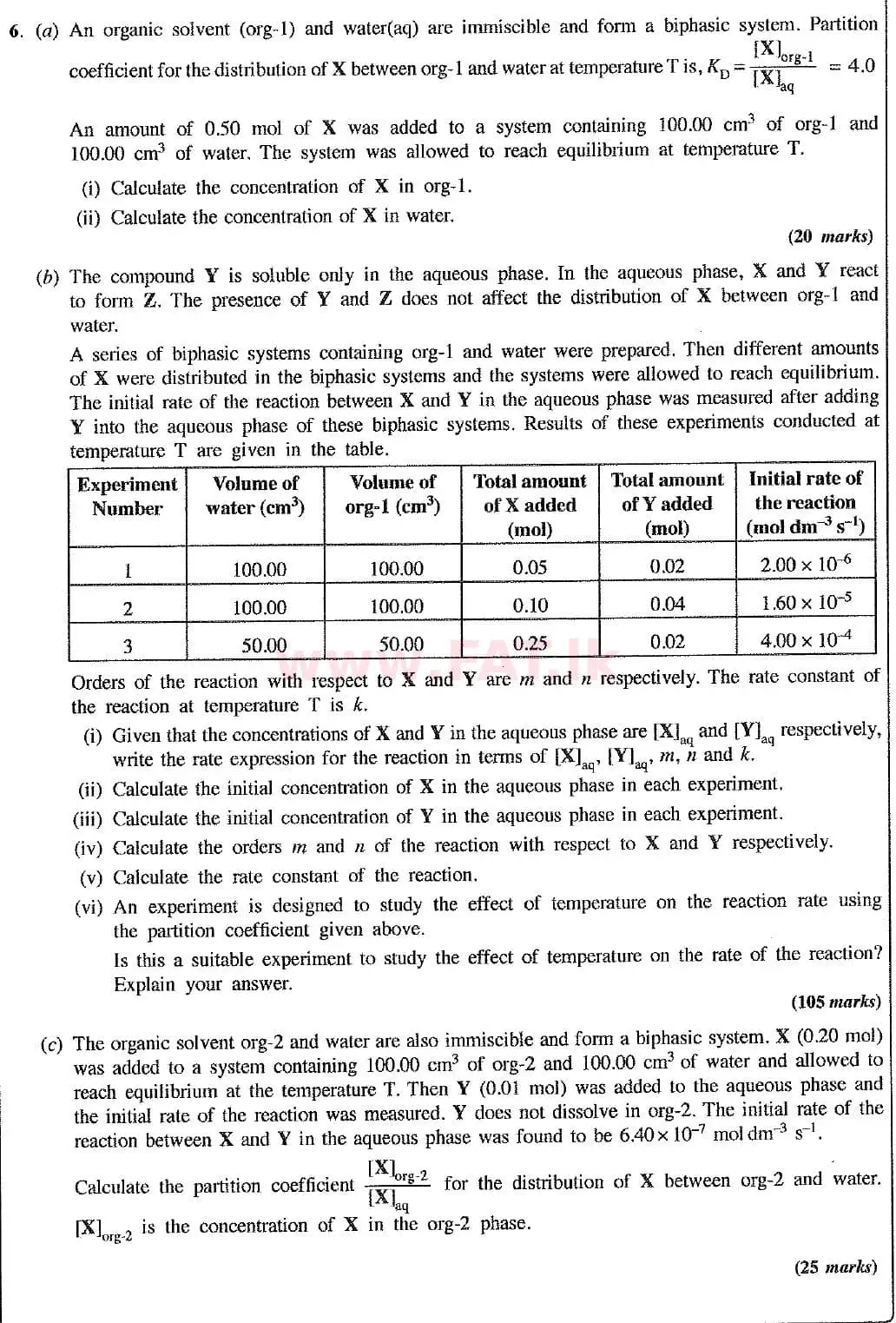 National Syllabus : Advanced Level (A/L) Chemistry - 2019 August - Paper II (New Syllabus) (English Medium) 6 1
