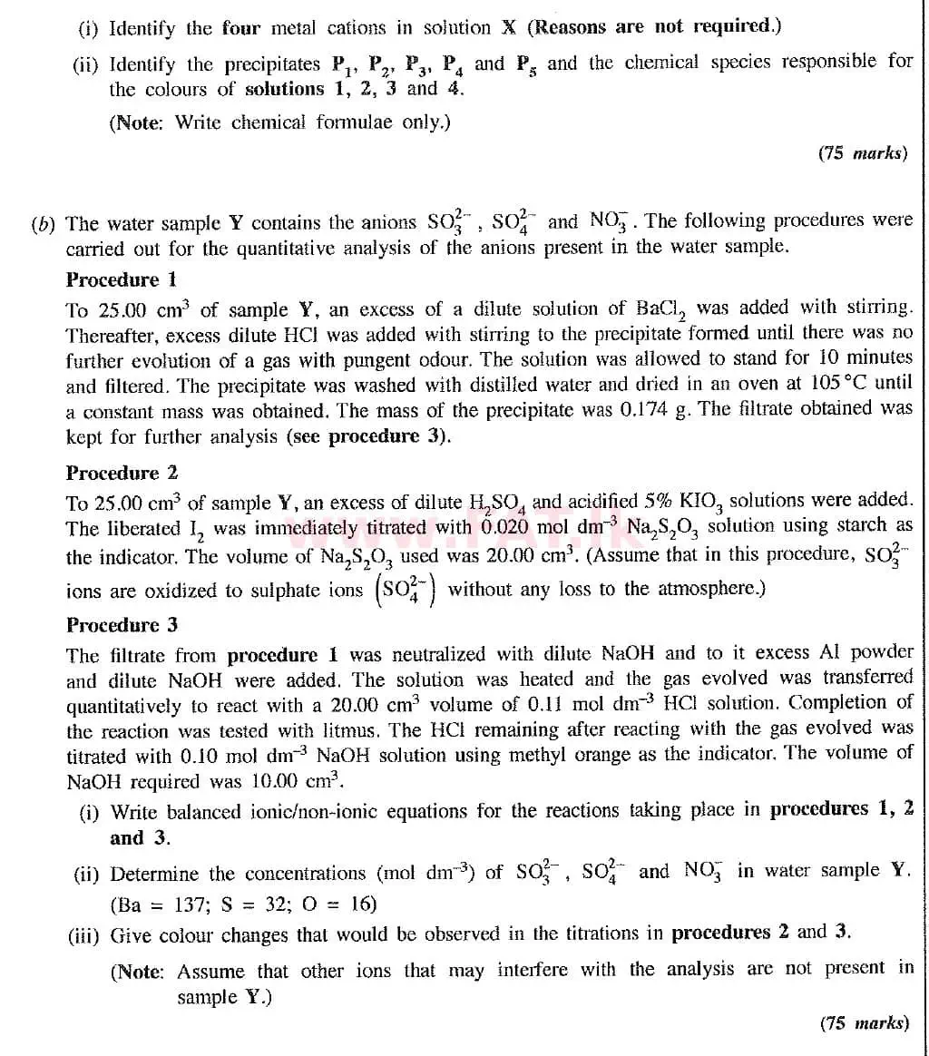 National Syllabus : Advanced Level (A/L) Chemistry - 2019 August - Paper II (New Syllabus) (English Medium) 9 2
