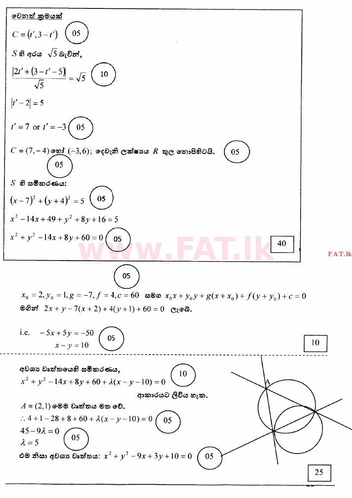 National Syllabus : Advanced Level (A/L) Combined Mathematics - 2014 August - Paper I (සිංහල Medium) 16 3198