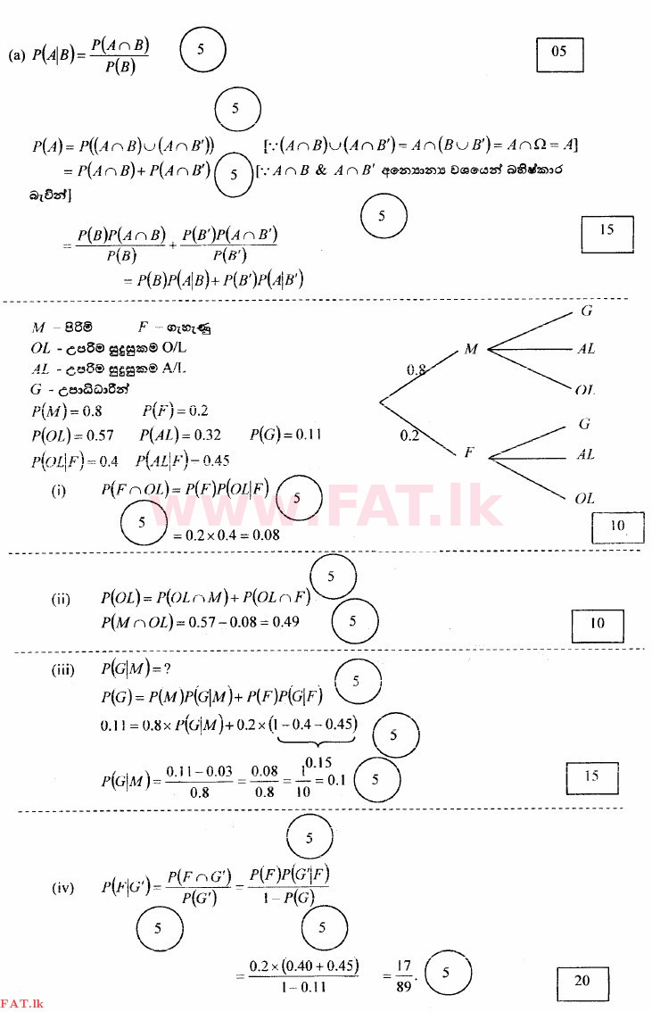 National Syllabus : Advanced Level (A/L) Combined Mathematics - 2014 August - Paper II (සිංහල Medium) 17 3228