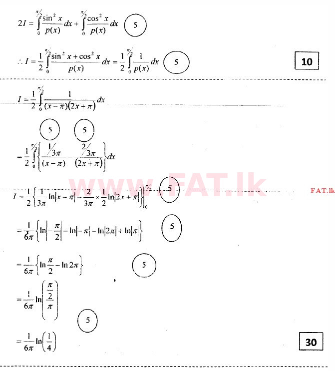 National Syllabus : Advanced Level (A/L) Combined Mathematics - 2014 August - Paper I (தமிழ் Medium) 15 3257