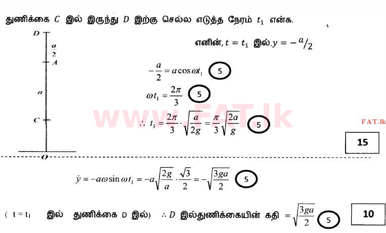National Syllabus : Advanced Level (A/L) Combined Mathematics - 2014 August - Paper II (தமிழ் Medium) 13 3282