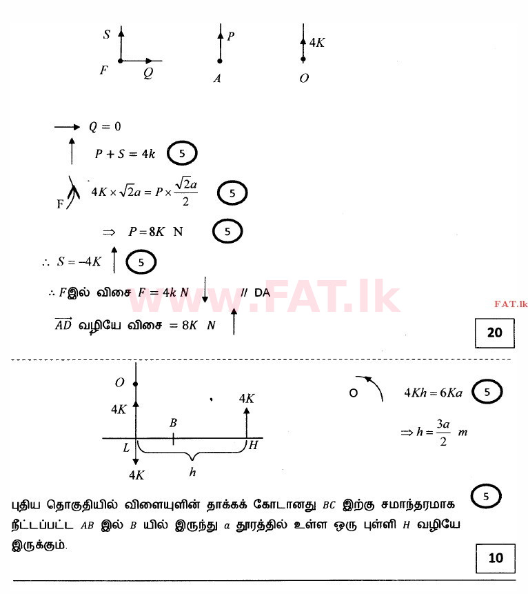 National Syllabus : Advanced Level (A/L) Combined Mathematics - 2014 August - Paper II (தமிழ் Medium) 14 3285