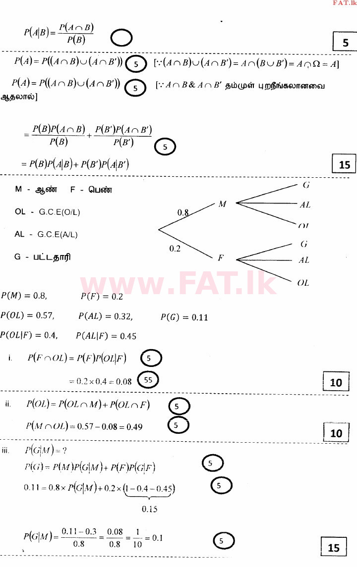 දේශීය විෂය නිර්දේශය : උසස් පෙළ (A/L) සංයුක්ත ගණිතය - 2014 අගෝස්තු - ප්‍රශ්න පත්‍රය II (தமிழ் මාධ්‍යය) 17 3292