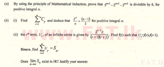 உள்ளூர் பாடத்திட்டம் : உயர்தரம் (உ/த) இணைந்த கணிதம் - 2008 ஆகஸ்ட் - தாள்கள் I (English மொழிமூலம்) 3 1