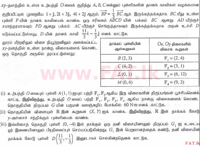 National Syllabus : Advanced Level (A/L) Combined Mathematics - 2015 August - Paper II (தமிழ் Medium) 14 1