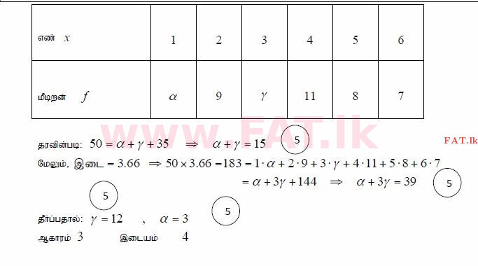 National Syllabus : Advanced Level (A/L) Combined Mathematics - 2015 August - Paper II (தமிழ் Medium) 10 3918