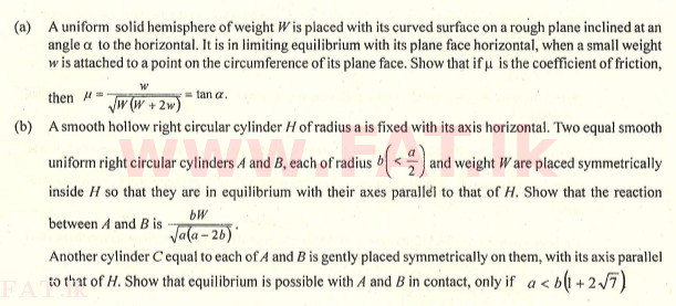 உள்ளூர் பாடத்திட்டம் : உயர்தரம் (உ/த) இணைந்த கணிதம் - 2008 ஆகஸ்ட் - தாள்கள் II (English மொழிமூலம்) 5 1