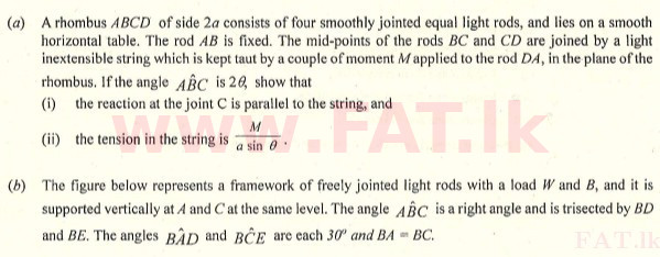 National Syllabus : Advanced Level (A/L) Combined Mathematics - 2008 August - Paper II (English Medium) 6 1