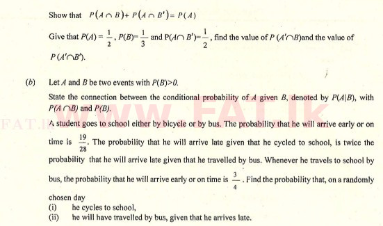 உள்ளூர் பாடத்திட்டம் : உயர்தரம் (உ/த) இணைந்த கணிதம் - 2008 ஆகஸ்ட் - தாள்கள் II (English மொழிமூலம்) 8 2