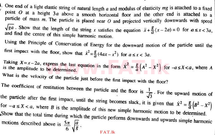 National Syllabus : Advanced Level (A/L) Combined Mathematics - 2017 August - Paper II B (English Medium) 3 1