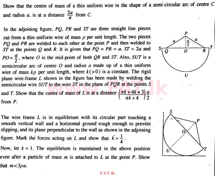 National Syllabus : Advanced Level (A/L) Combined Mathematics - 2017 August - Paper II B (English Medium) 6 1