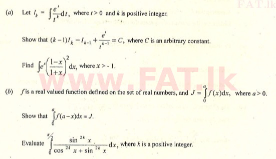 දේශීය විෂය නිර්දේශය : උසස් පෙළ (A/L) සංයුක්ත ගණිතය - 2009 අගෝස්තු - ප්‍රශ්න පත්‍රය I (English මාධ්‍යය) 6 1