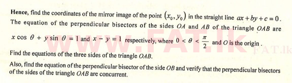 දේශීය විෂය නිර්දේශය : උසස් පෙළ (A/L) සංයුක්ත ගණිතය - 2009 අගෝස්තු - ප්‍රශ්න පත්‍රය I (English මාධ්‍යය) 7 2