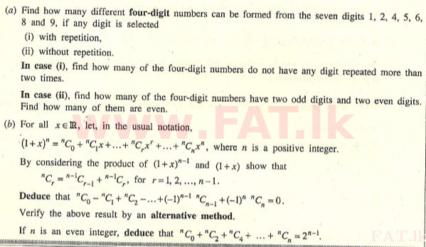 National Syllabus : Advanced Level (A/L) Combined Mathematics - 2010 August - Paper I (English Medium) 2 1