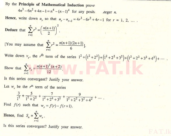 National Syllabus : Advanced Level (A/L) Combined Mathematics - 2010 August - Paper I (English Medium) 3 1