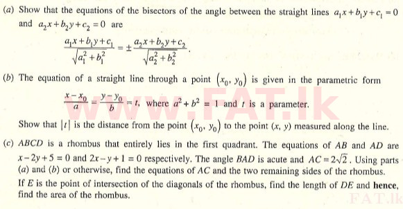 உள்ளூர் பாடத்திட்டம் : உயர்தரம் (உ/த) இணைந்த கணிதம் - 2010 ஆகஸ்ட் - தாள்கள் I (English மொழிமூலம்) 7 1