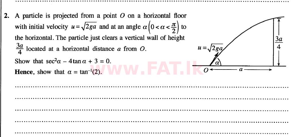 National Syllabus : Advanced Level (A/L) Combined Mathematics - 2020 October - Paper II (New Syllabus) (English Medium) 2 1